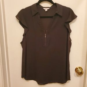 Black chiffon top